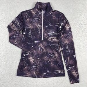 Nike Pro Womens Pullover Small Purple Dri Fit 1/2 Zip‎ Active Run Jog Ladies